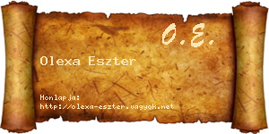 Olexa Eszter névjegykártya